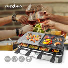 Gratar Raclette Nedis pentru 8 Persoane, cu Placa de Piatra