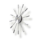 Ceas Modern de Perete - Nedis - 35 x 34,5 x 3,7 cm - Argintiu