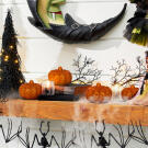 Decor Dovleac de Halloween - 5,2 cm - Spuma - Scilipici - 4 buc / pachet