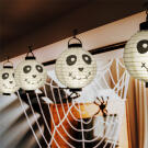 Lampion LED cu Model Fantoma de Halloween - 20 cm - Alb
