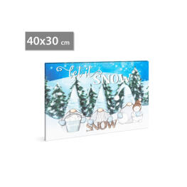 Tablou cu LED - Let it Snow - 2 x AA, 40 x 30 cm