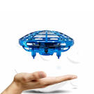 Jucarie Drona OZN cu Baterii - 11 x 11 x 4 cm - Albastru