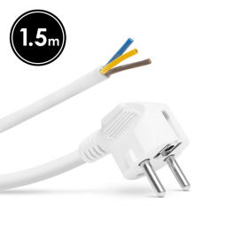 Cablu de Retea cu Mufa - de 1,5 m - 3 x 1,5 mm² - Alb