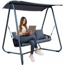 Balansoar de Gradina - Gri Antracit - 180 x 139 x 185 cm