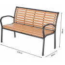 Banca de Gradina - 125 x 60 x 80 cm - Maro