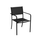 Scaun de Gradina GardenLine - 54 x 55 x 86 cm - Negru