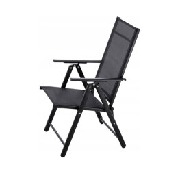 Scaun Pliabil de Gradina GardenLine - 60 x 58 x 100 cm - Negru - 2 buc
