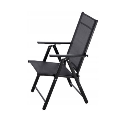 Scaun Pliabil de Gradina GardenLine - 60 x 58 x 100 cm - Negru - 2 buc