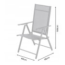 Scaun Pliabil de Gradina GardenLine - 60 x 58 x 100 cm - Negru - 2 buc