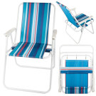 Scaun Pliabil de Camping - 75 x 51 cm - Dungi Albastre