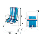 Scaun Pliabil de Camping - 75 x 51 cm - Dungi Albastre