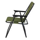 Scaun Pliabil de Camping cu Cotiere - 52 x 44 x 75 cm - Verde