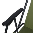 Scaun Pliabil de Camping cu Cotiere - 52 x 44 x 75 cm - Verde