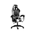 Scaun Gamer cu Perne - Alb-Negru