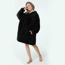 Patura-Hanorac 2 in 1 - Oversized - Negru