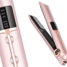 Akkumulátoros hajvasaló powerbank funkcióval - Rózsaszín
