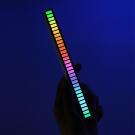 Ritmusra világító RGB LED kijelző - USB - Fekete