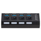 Ultragyors 4-portos USB 3.0 hub kapcsolókkal