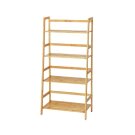 4 szintes bambusz könyvespolc - 57x30x120 cm