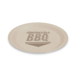 BBQ mintás papírtányér szett (12 db) - 23 cm