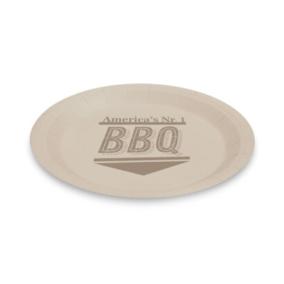 BBQ mintás papírtányér szett (12 db) - 23 cm