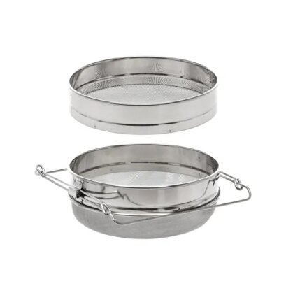 Dupla rozsdamentes acél méz szita 24 cm