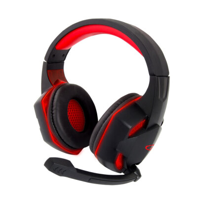 Gaming fejhallgató mikrofonnal - Esperanza Blackbird EGH400 - Piros