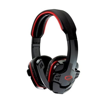 Gaming fejhallgató mikrofonnal - Esperanza Raven EGH310R - Piros