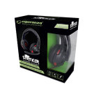 Gaming fejhallgató mikrofonnal - Esperanza Stryker EGH370 - Piros