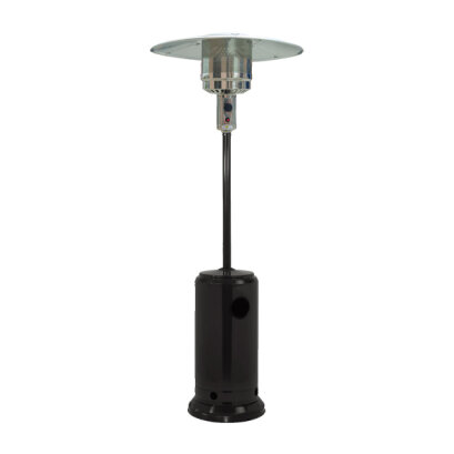 GardenLine Porszórt acél gázos teraszfűtő hőgomba - 221 cm - Fekete