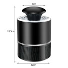 Hordozható elektromos szúnyogirtó LED fénnyel - 18,5x9x12 cm - Fekete