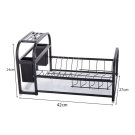 Loft stílusú konyhai csepegtető - 42x27x24 cm - Fekete