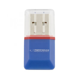 MicroSD USB kártyaolvasó - Esperanza EA134B - Kék