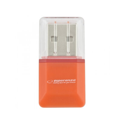 MicroSD USB kártyaolvasó - Esperanza EA134O - Narancssárga