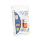 MicroSD USB kártyaolvasó - Esperanza EA134O - Narancssárga