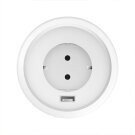 Rejtett - beépíthető konnektor + USB - fehér