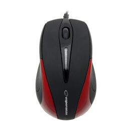 Vezetékes egér - Esperanza Sirius EM102R - Fekete, piros