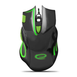 Vezetékes gamer egér - Esperanza Hawk EGM401KG - Fekete, Zöld