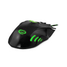 Vezetékes gamer egér - Esperanza Hawk EGM401KG - Fekete, Zöld