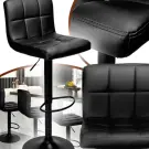 Scaun Modern de Bar cu Inaltime Reglabila - Negru