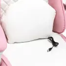 Scaun Gamer cu Suport pentru Picioare, pentru Copii - Roz, Alb