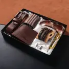 Set Cadou pentru Barbari - Portofel Maro, Curea, Ochelari de Soare, Bratari si Cravata