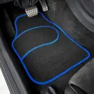 Set Covorase Universale din Textil Auto - 64 x 44 cm / 44 x 29 cm - Negru, Albastru