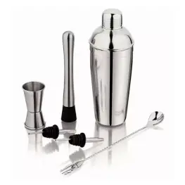 Set Mixer Bar din 6 Piese: Shaker, Suport - pentru Cocktailuri