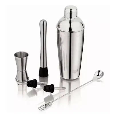 Set Mixer Bar din 6 Piese: Shaker, Suport - pentru Cocktailuri
