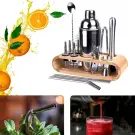 Set Mixer Barman Profesional din 17 Piese - Shaker, Suport - pentru Cocktailuri