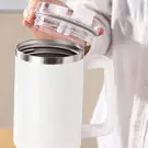 Termos Alb din Otel Inoxidabil cu Pai, 1200 ml
