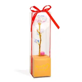 Trandafir Artificial Decorativ cu Lumini LED - Alb