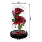 Trandafir Etern cu Iluminare LED - Rosu - 2 Trandafiri