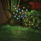 Floare solară cu suport - 20 LED-uri colorate - 65 cm